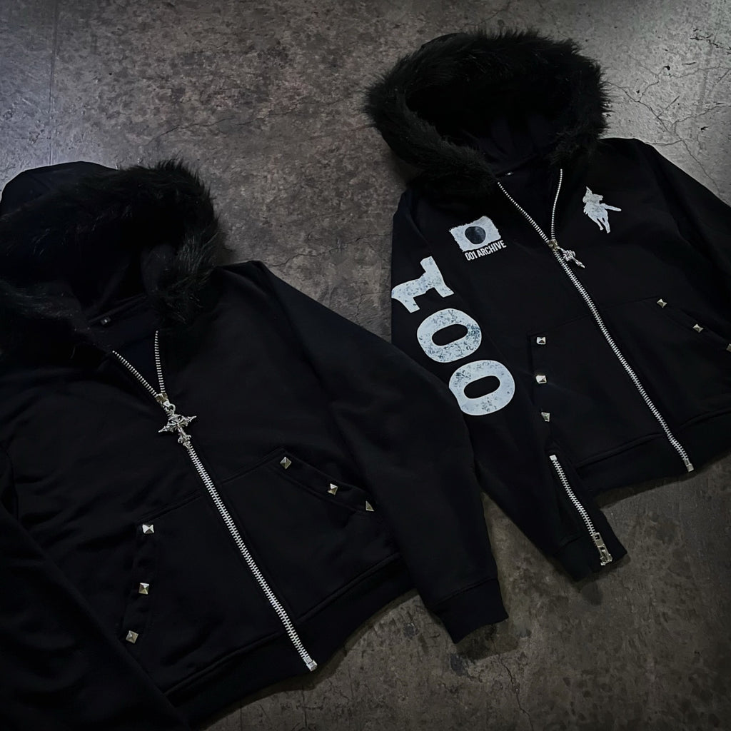 Mens Rivet Detail Hooded Cardigan